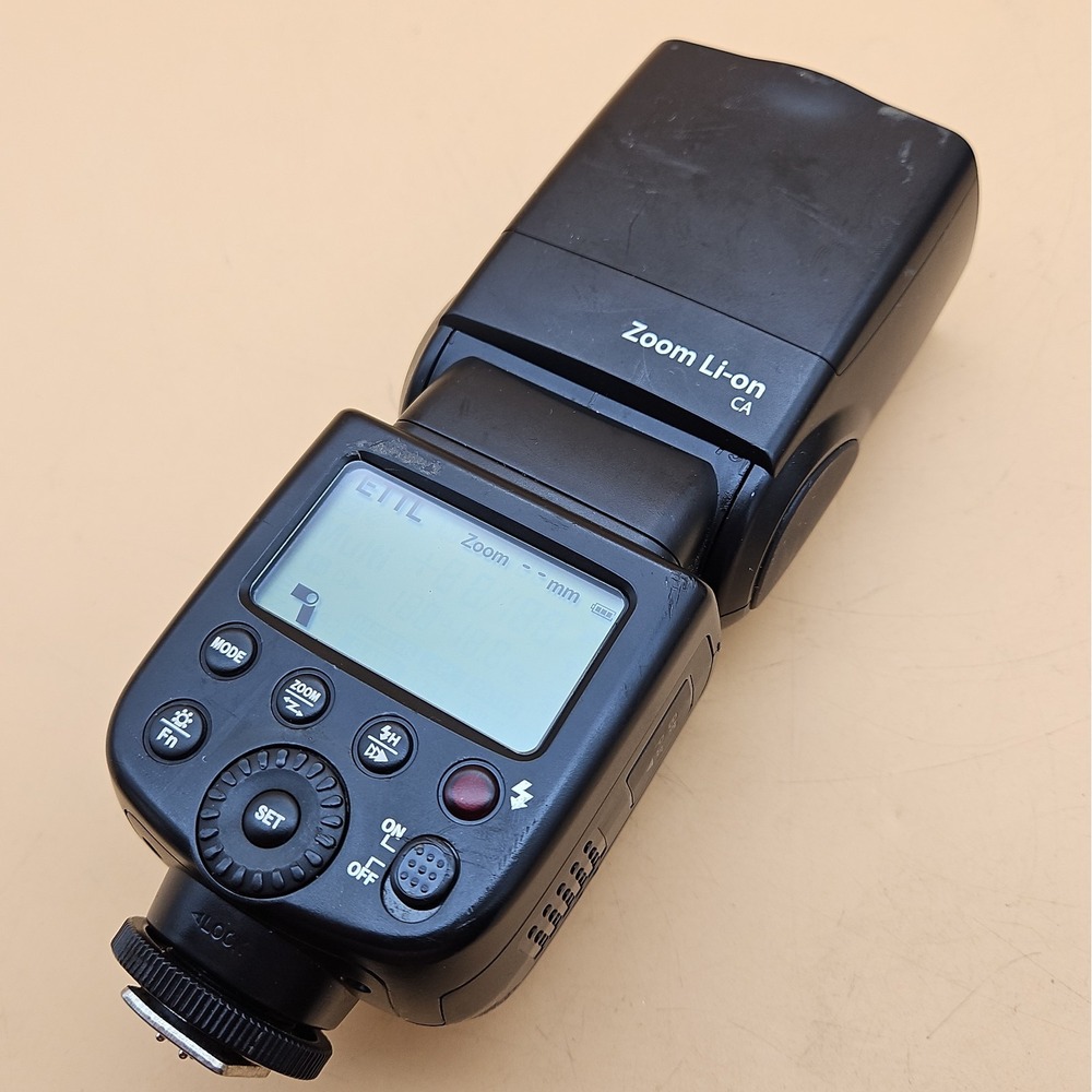 Flashpoint Camera Flash Zoom Li-on CA For Canon Tested Works